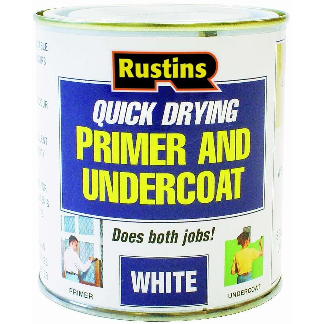 Rustins WHPU500 500ml Quick Dry Primer Undercoat - White